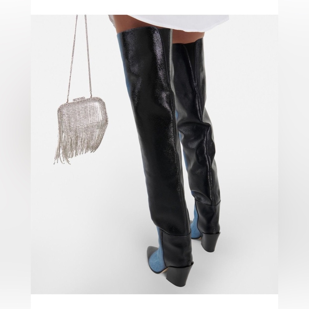 New Jimmy Choo - Maceo denim over-the-knee boots 37 $2,025 - Picture 6 of 15